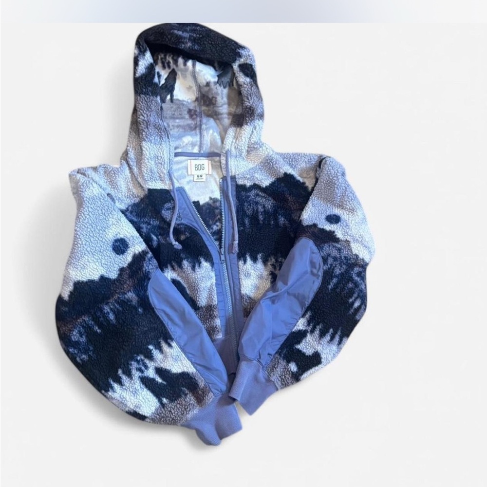 BDG Blue and Purple Tie-Dye Sweatshirt